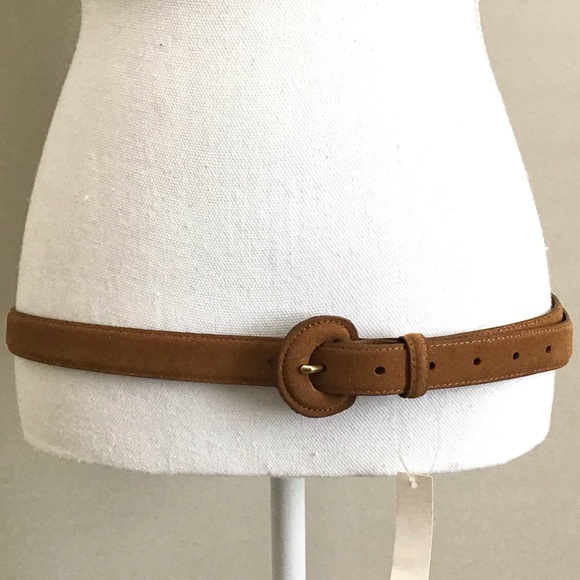 Madewell Suede Leather Belt In Timber Beam Size Large New With Tag - Picture 4 of 10